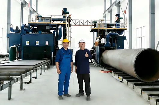 Canadian Steel Pipe and Steel Plate Shot Blasting Machine