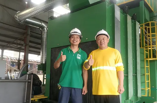 Vietnam Q69 Roller Conveyor Shot Blasting Machine