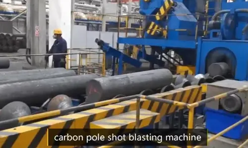 Carbon rod shot blasting machine