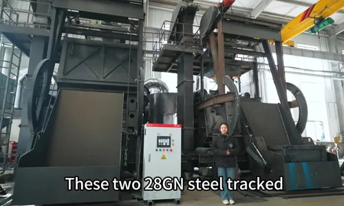 28GN Steel Track shot blasting machine test