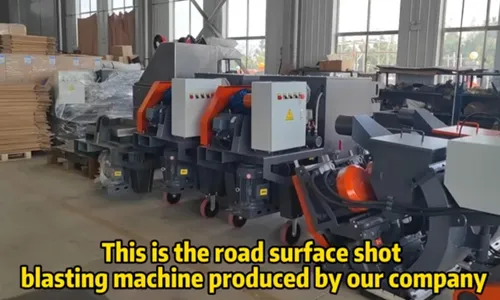Mobile road surface shot blasting machine