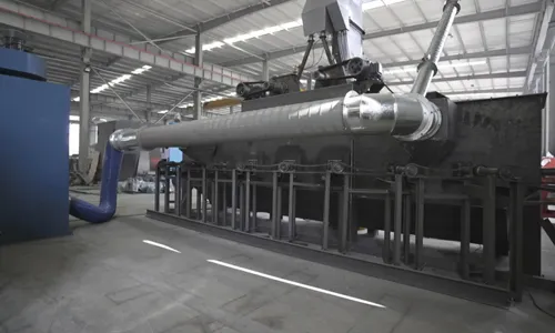 Shot blasting machine for the outer wall of steel bars and pipes