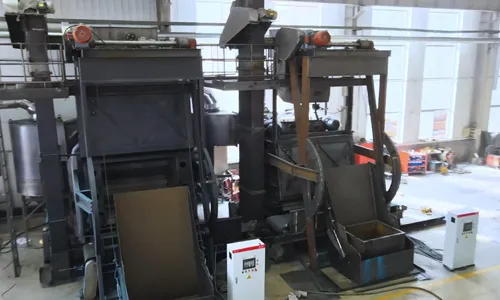 Steel track shot blasting machine