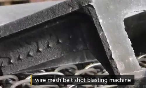 Wire mesh belt shot blasting machine