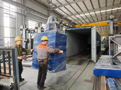 Hook-type shot blasting machine shipped to South America
